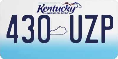 KY license plate 430UZP