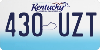 KY license plate 430UZT