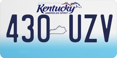 KY license plate 430UZV