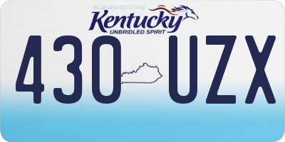 KY license plate 430UZX