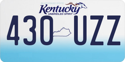 KY license plate 430UZZ