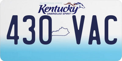 KY license plate 430VAC