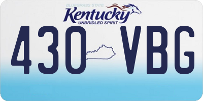KY license plate 430VBG