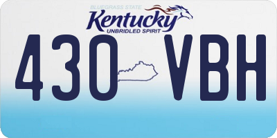 KY license plate 430VBH