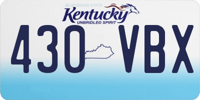 KY license plate 430VBX