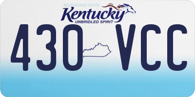 KY license plate 430VCC