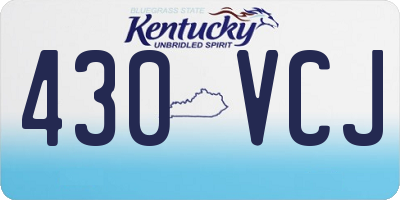KY license plate 430VCJ