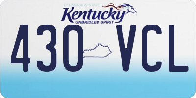 KY license plate 430VCL