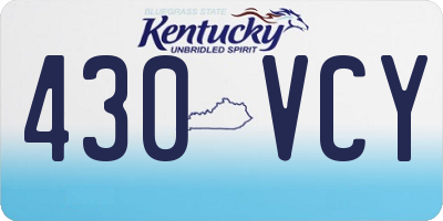 KY license plate 430VCY