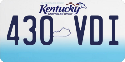 KY license plate 430VDI