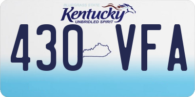 KY license plate 430VFA