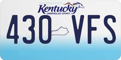 KY license plate 430VFS