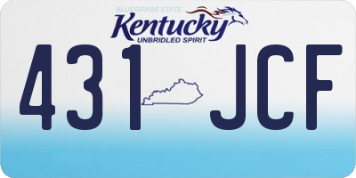 KY license plate 431JCF