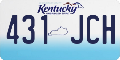 KY license plate 431JCH