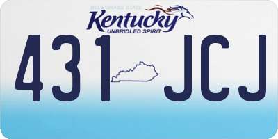 KY license plate 431JCJ