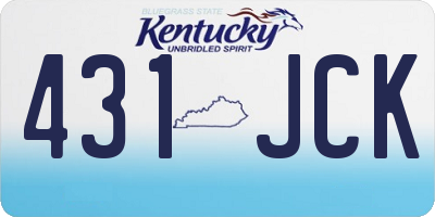 KY license plate 431JCK