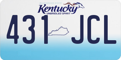 KY license plate 431JCL