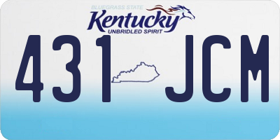 KY license plate 431JCM