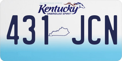 KY license plate 431JCN