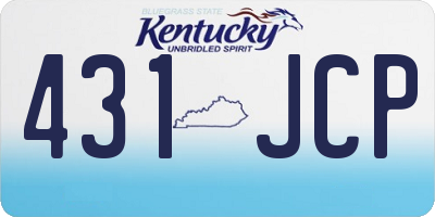 KY license plate 431JCP