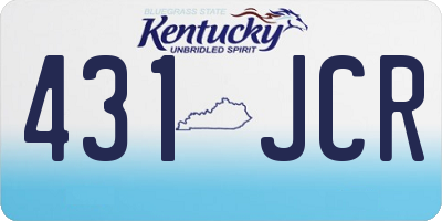 KY license plate 431JCR