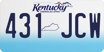 KY license plate 431JCW