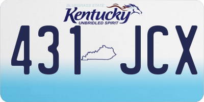 KY license plate 431JCX