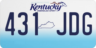 KY license plate 431JDG