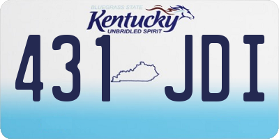 KY license plate 431JDI