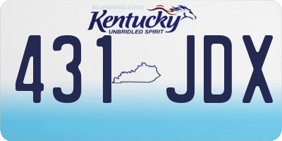 KY license plate 431JDX