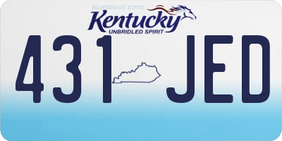 KY license plate 431JED