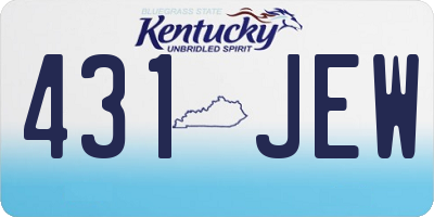 KY license plate 431JEW