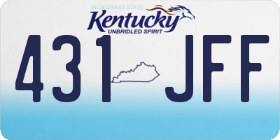 KY license plate 431JFF