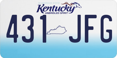 KY license plate 431JFG