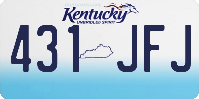 KY license plate 431JFJ