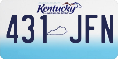 KY license plate 431JFN