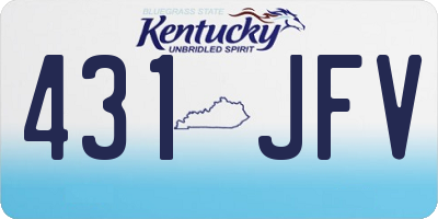 KY license plate 431JFV