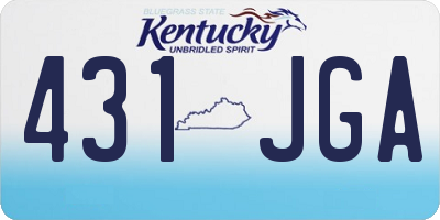 KY license plate 431JGA