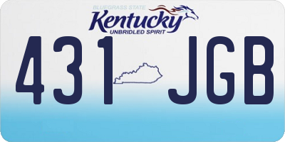 KY license plate 431JGB