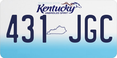 KY license plate 431JGC
