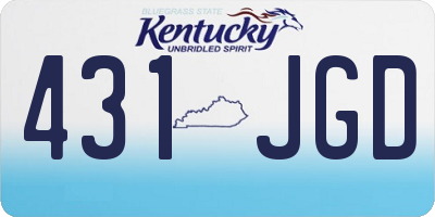 KY license plate 431JGD