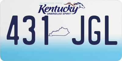 KY license plate 431JGL