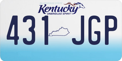 KY license plate 431JGP