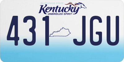 KY license plate 431JGU