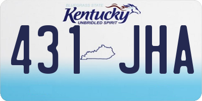 KY license plate 431JHA