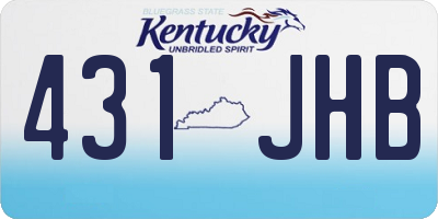 KY license plate 431JHB