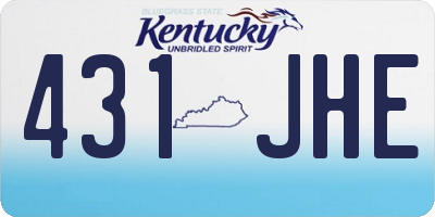 KY license plate 431JHE