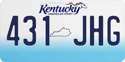 KY license plate 431JHG