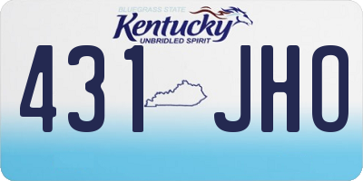 KY license plate 431JHO