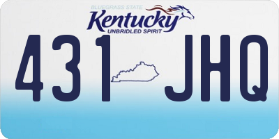 KY license plate 431JHQ
